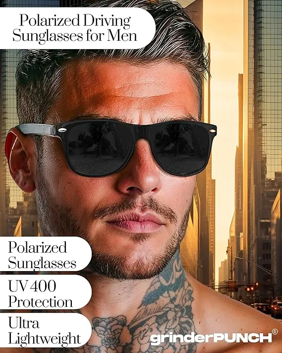 Polarized Sunglasses for Men and Women Trendy Retro Sun Glasses