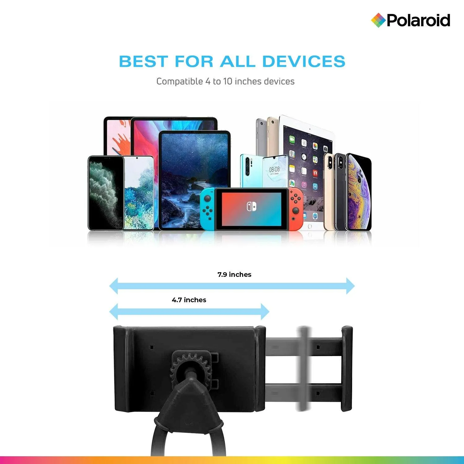 Polaroid Gooseneck Phone Holder, Flexible Hands Free Smartphone Mount