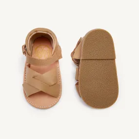 poppy tan leather toddler sandals