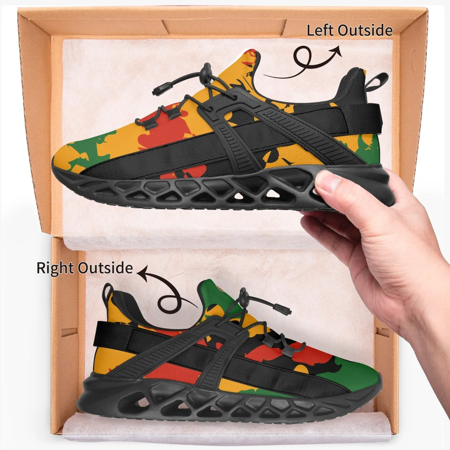Rastaman Camo Unisex Running Sneakers