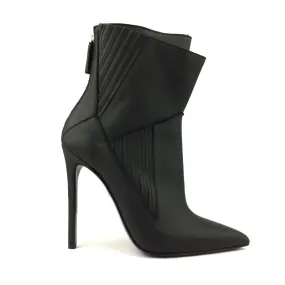 Rear Zipper High Heel Ankle Boot