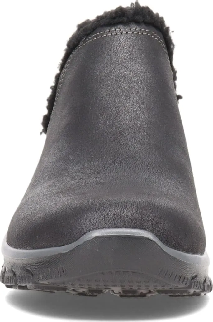 Skechers Women's Easy Going Buried Scooped Collar Bootie with Faux Fur Trim