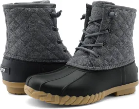 STQ Duck Boots for Women Waterproof Winter Boots Quilted Snow Boots