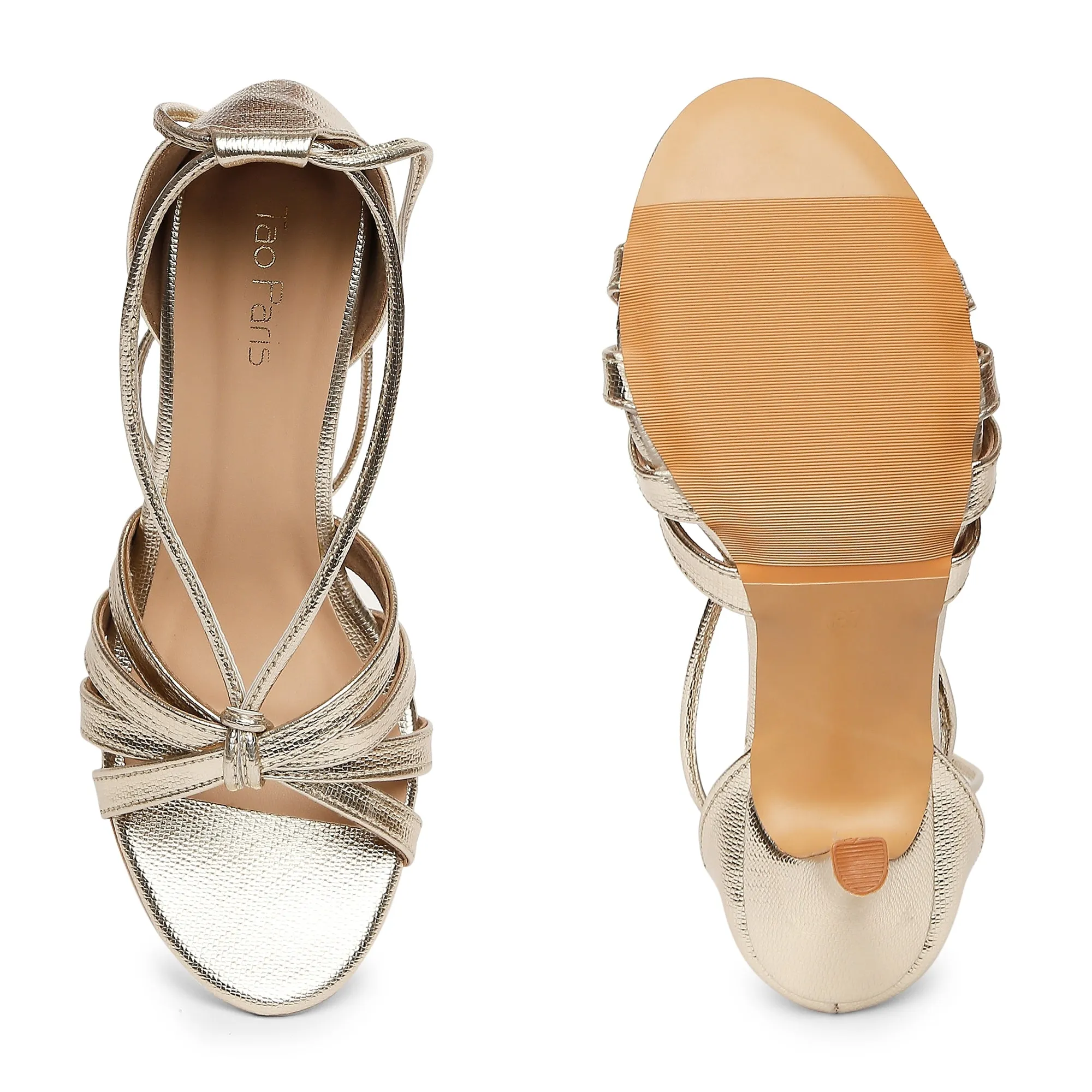 Tao Paris Fia 10009-01 Detailing Gold Sandals