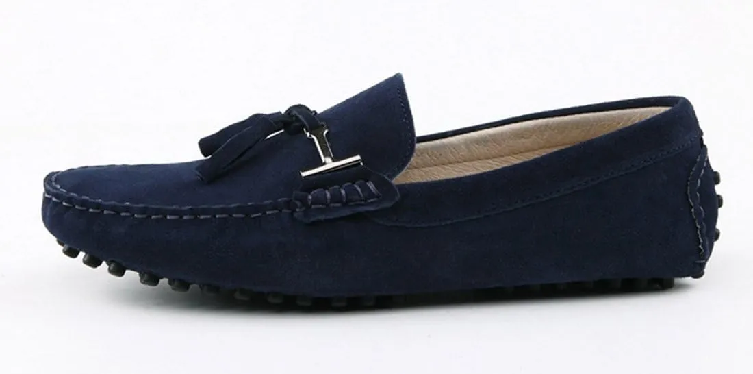 TDA Men's New Tassel Suede Driving Loafers Penny Boat Shoes
