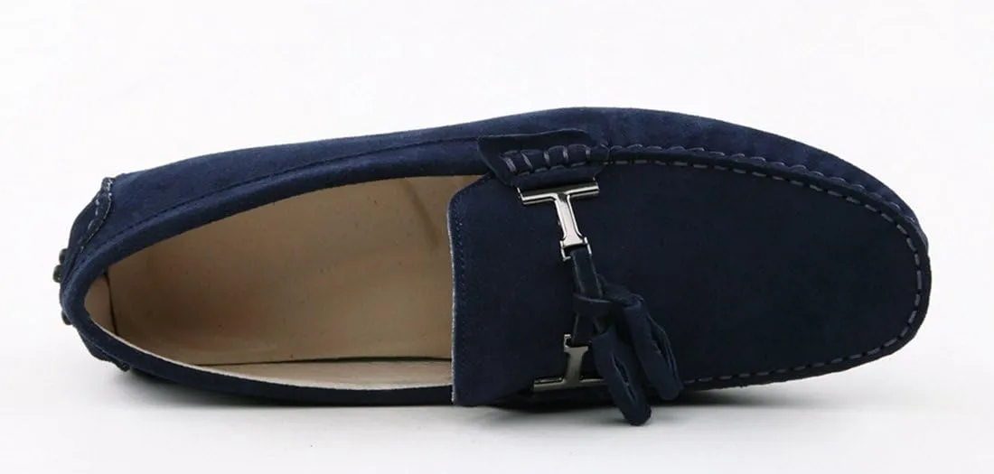 TDA Men's New Tassel Suede Driving Loafers Penny Boat Shoes