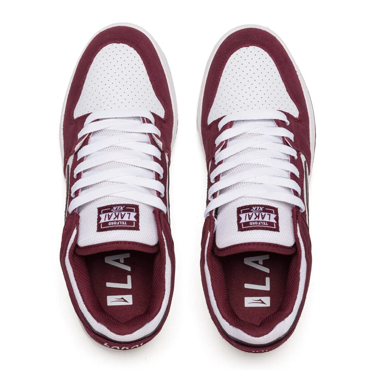 Telford Low - Burgundy/White Suede