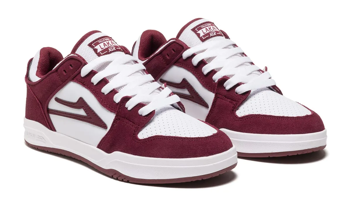 Telford Low - Burgundy/White Suede