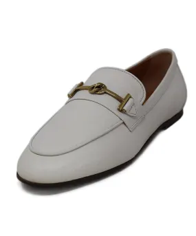 Tod's White Leather Loafers sz 8
