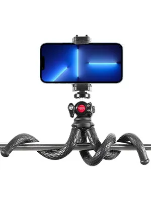 Ulanzi FT-01 Flexible Mini Octopus Camera Tripod with 1/4" Bolt, Phone Clip, and Cold Shoe Mount for Photography and Videography