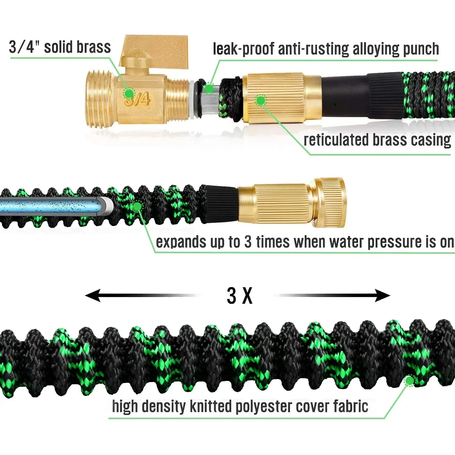 Vorey Flexible Lightweight Expandable Garden Hose