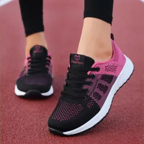 Woman Vulcanize  Platform Casual Breathable Mesh Sneakers