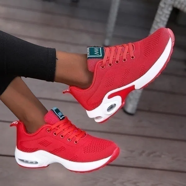 Woman Vulcanize  Platform Casual Breathable Mesh Sneakers