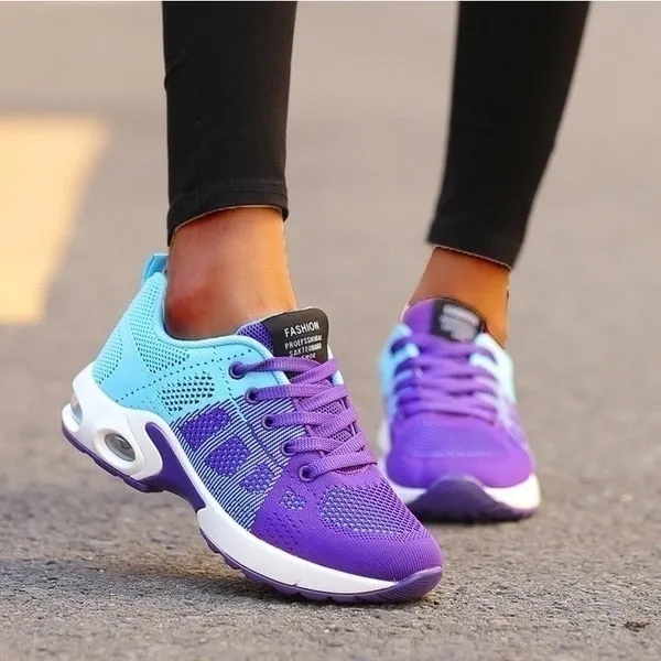 Woman Vulcanize  Platform Casual Breathable Mesh Sneakers
