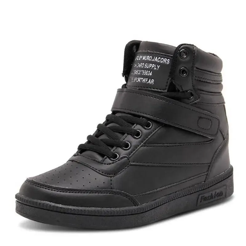 Women's Breathable High-Top Platform Sneakers – Casual Sport Boots