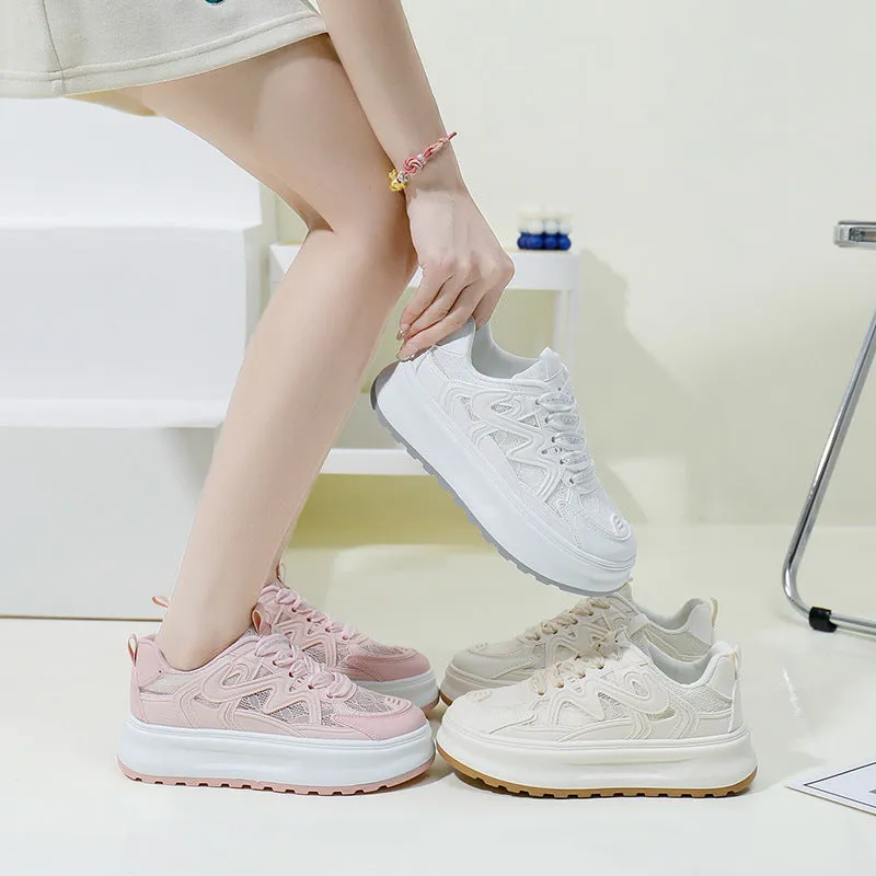 Women's Breathable Platform Trendy Sneakers