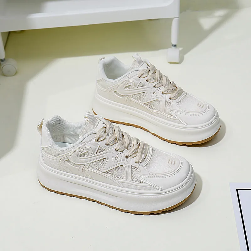 Women's Breathable Platform Trendy Sneakers