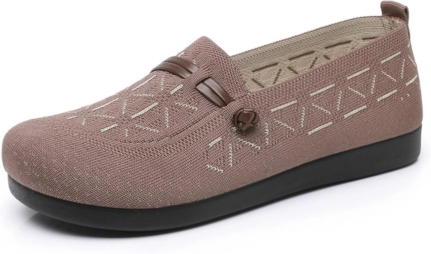 Women's Mesh Casual Shoes Knit Slip On Walking Shoes Wide Width Dress𝐲 Flat𝐬 Breathable Flying Woven Orthopedic Sneaker