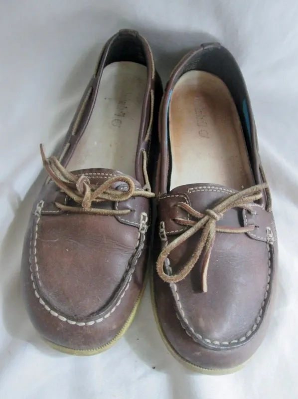 Womens TIMBERLAND 62339 Leather BENIN BOAT SHOE Moccasins Mocs Slip on Brown 9